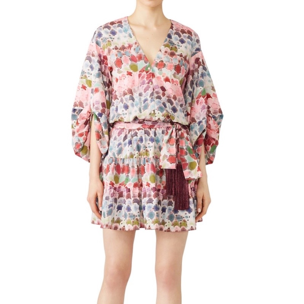Alexis Damiana Crepe Dress Water Abstract Print